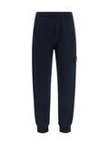 Stone Island Logo-Patch Cotton Joggers — Navy