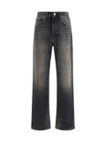 Haikure Loose-Fit Cotton Jeans — Black