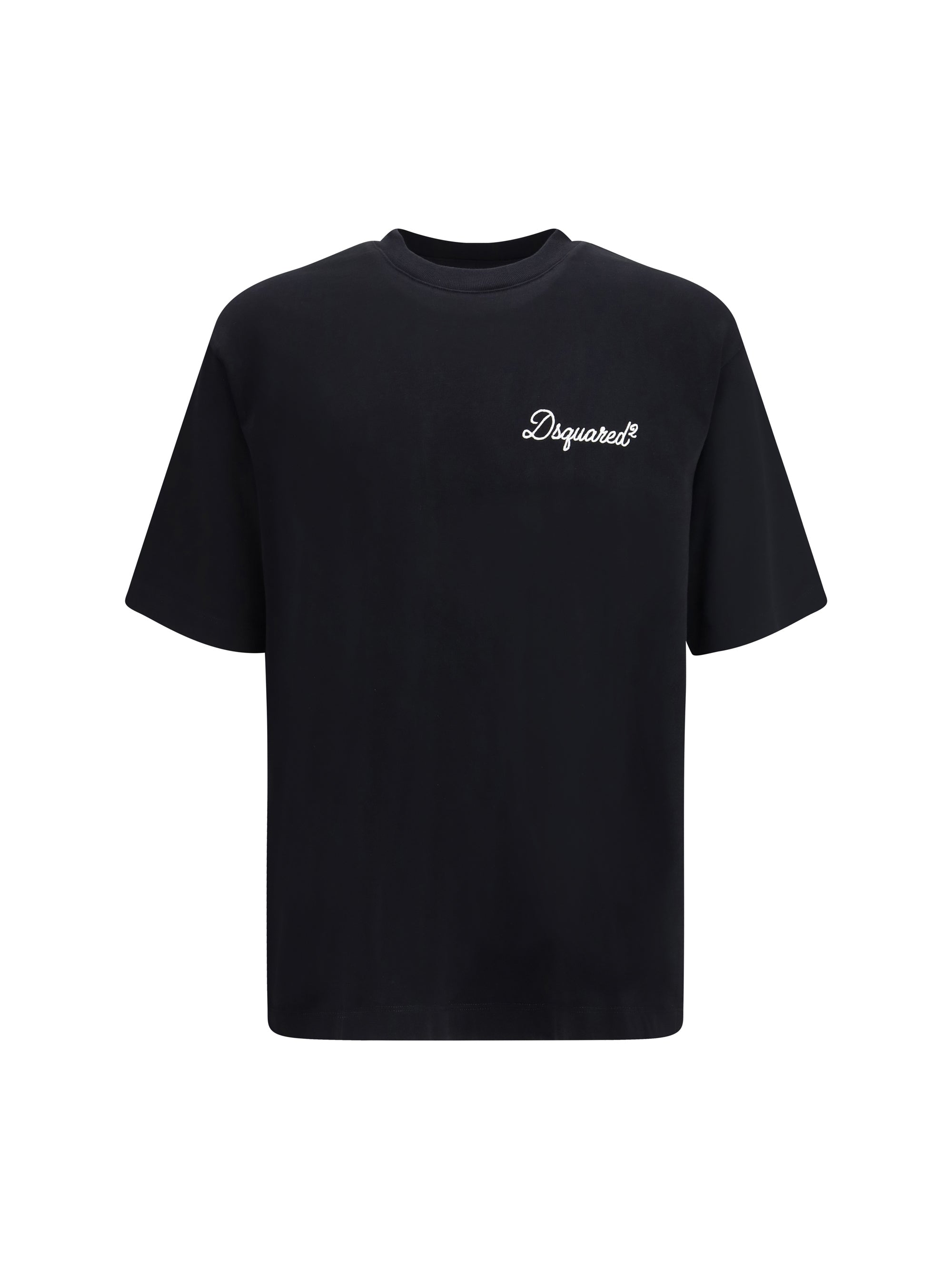 Dsquared2 Signature Embroidered Logo T-Shirt — Black