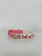 Bee Happy Dachshunds - Handmade Biothane Dog Collar - Powder Pink