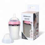 Pack Biberon flujo lento + Chupete Clásico Rosa pálido Nenina & Co
