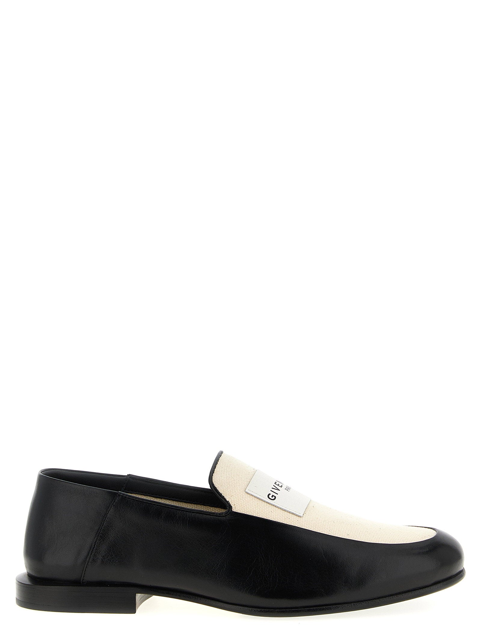 Givenchy Label-Detail Leather Loafer — Black
