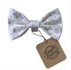 Valentine White & Latte Love Hearts Bow