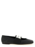 Givenchy Square-Toe Lambskin Ballet Flat — Black