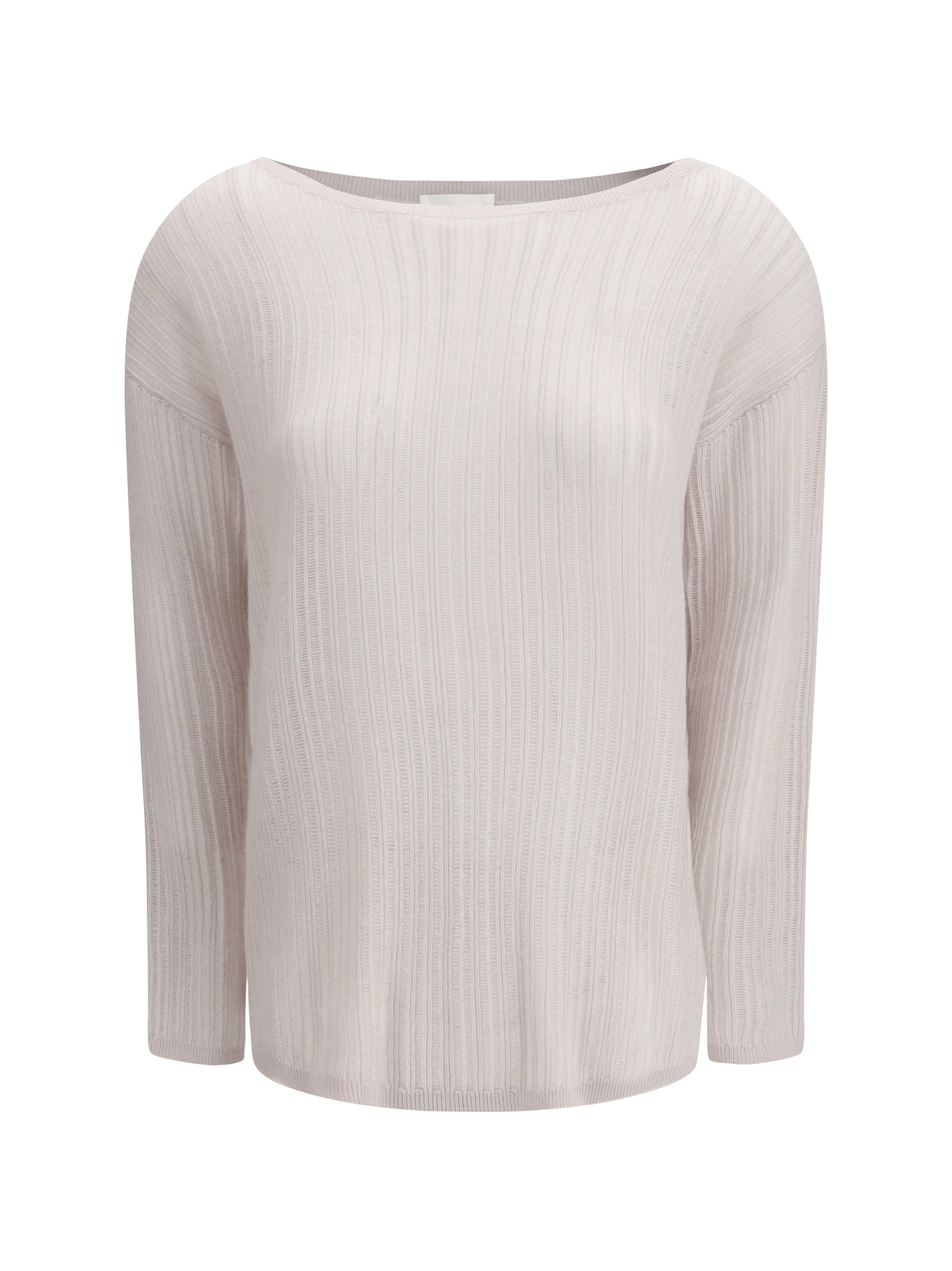 Allude Rib-Knit Cashmere Sweater — Beige