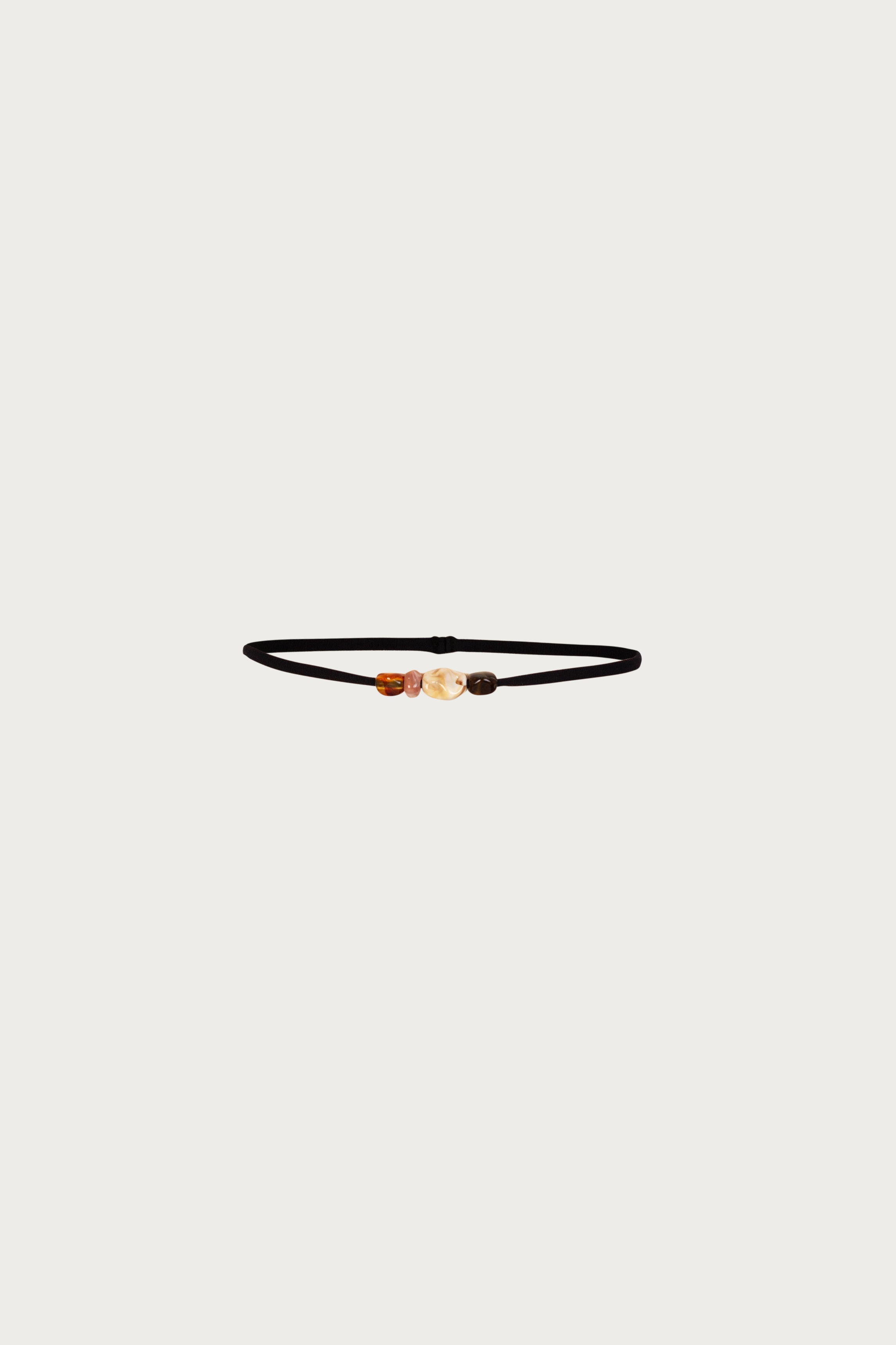 Beaded Stone Belt (Brown/Nude Stone)