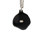 Brass Camellia Resin Strass Pendant Necklace