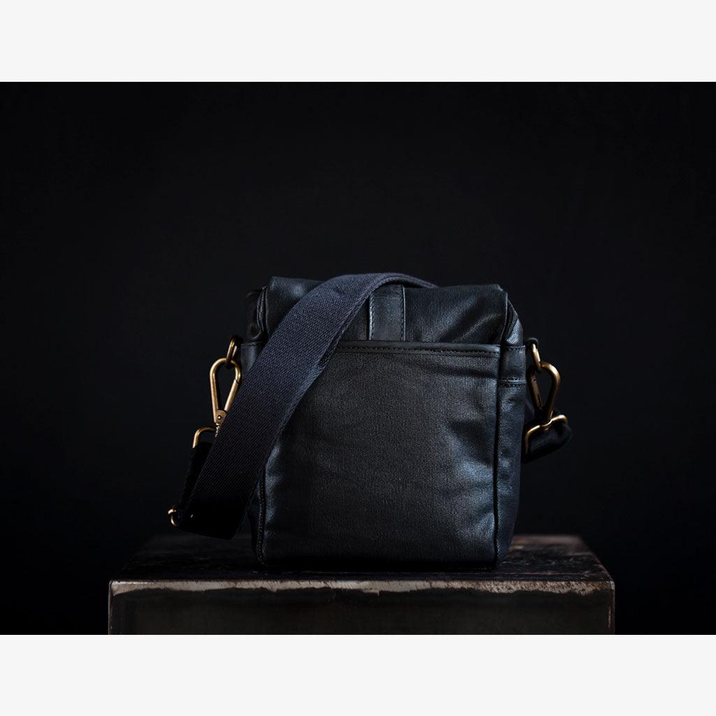 Berlin Black Waxed Canvas Camera Bag