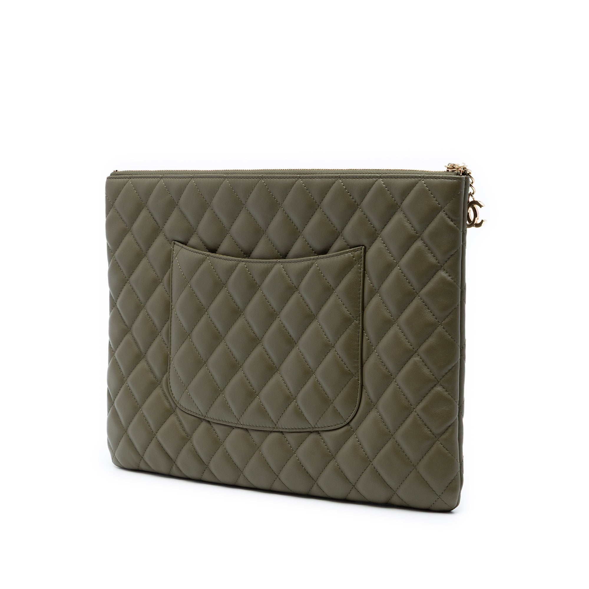 Large Quilted Lambskin Cuba La Habana O Case Clutch