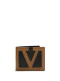 Valentino Garavani VLogo Signature Leather Wallet — Brown