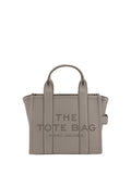 Marc Jacobs Logo-Printed Leather Tote Bag — Gray