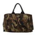 Large Canvas Canapa Camouflage Stampata Tote
