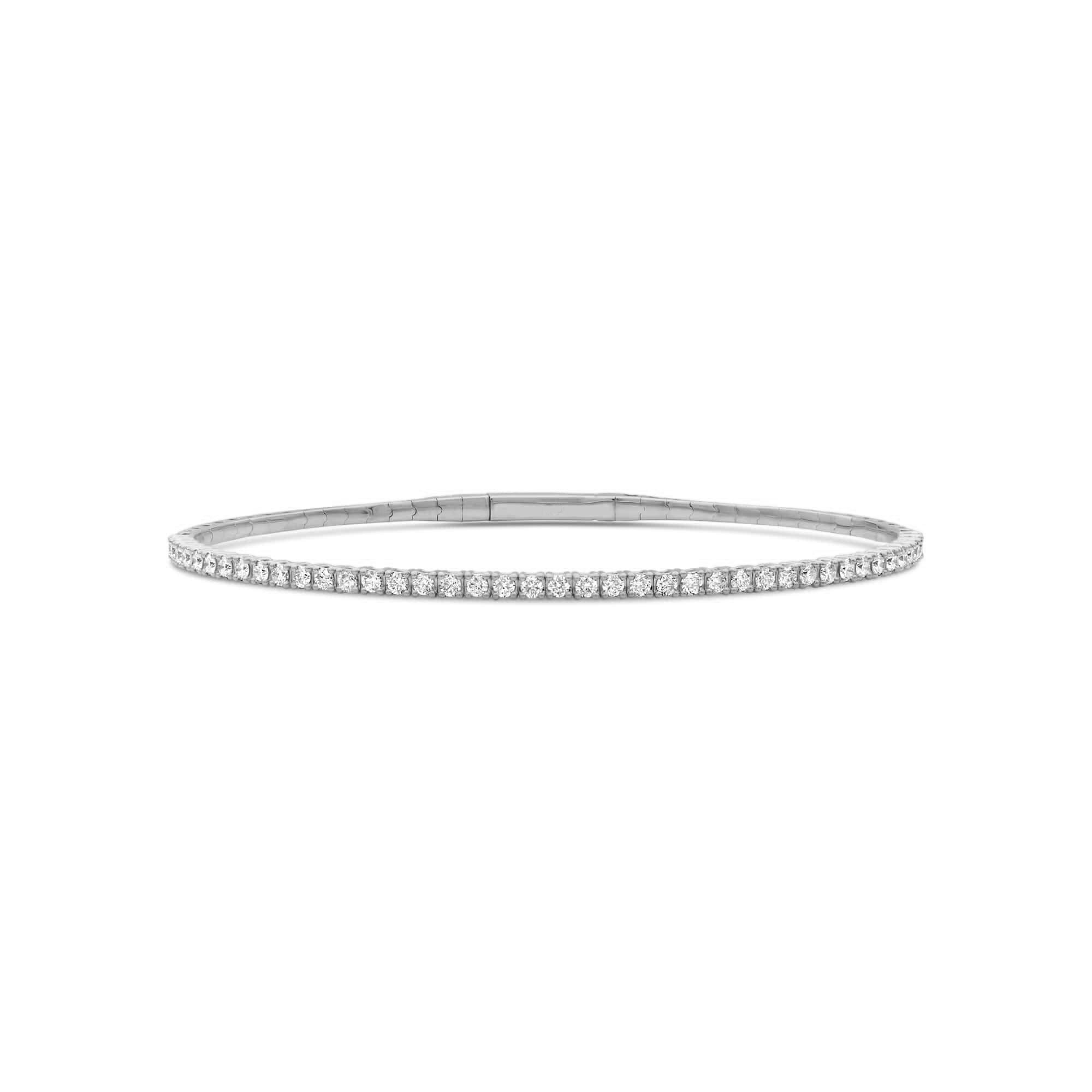 Half Eternity Diamond Flex Bangle