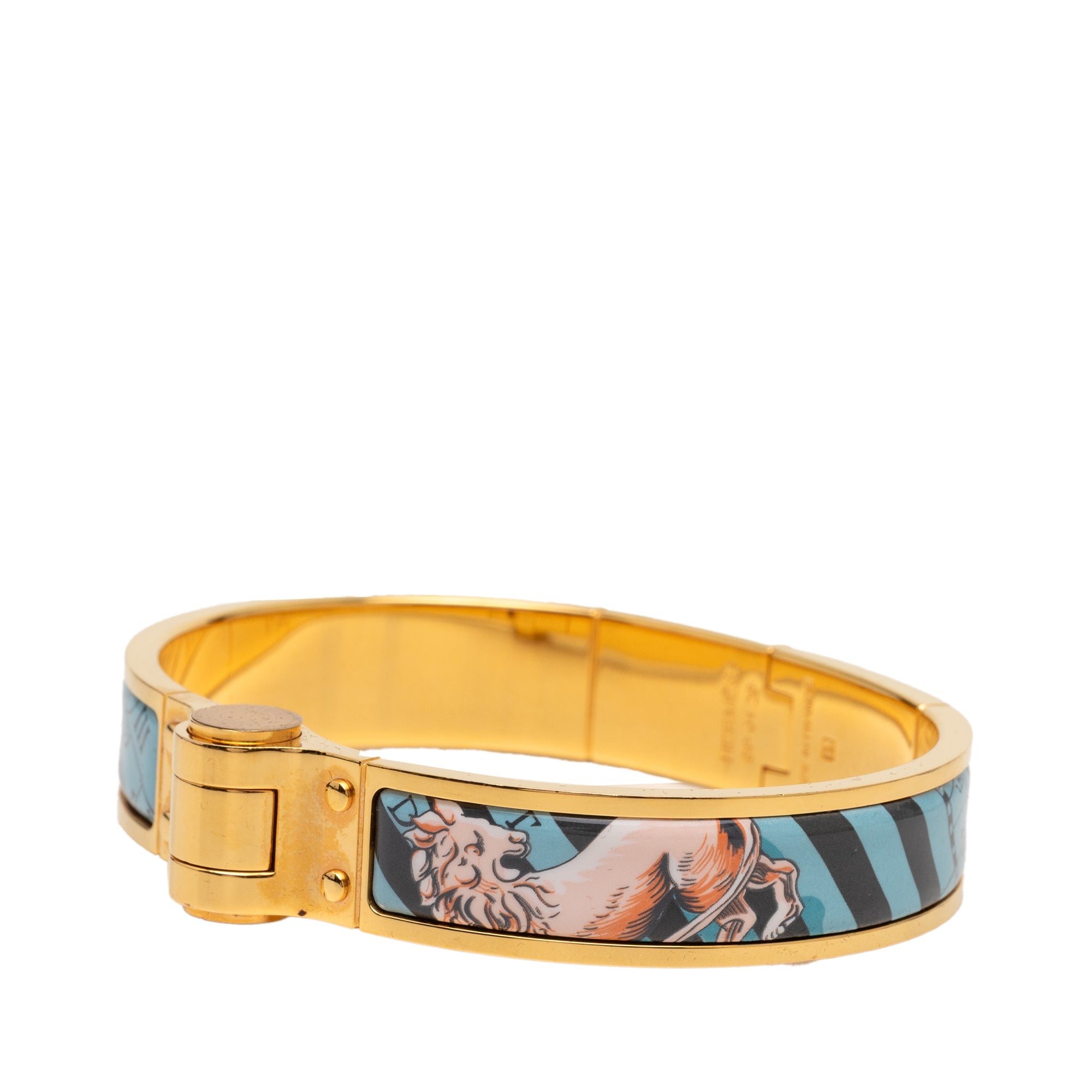Narrow Enamel Charniere Hinge Bracelet PM