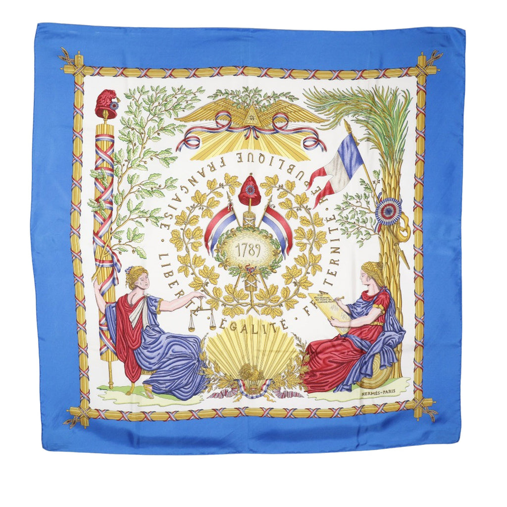 Republique Francaise Liberte Egalite Fraternite 1789 Silk Scarf