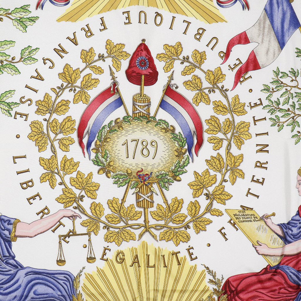Republique Francaise Liberte Egalite Fraternite 1789 Silk Scarf
