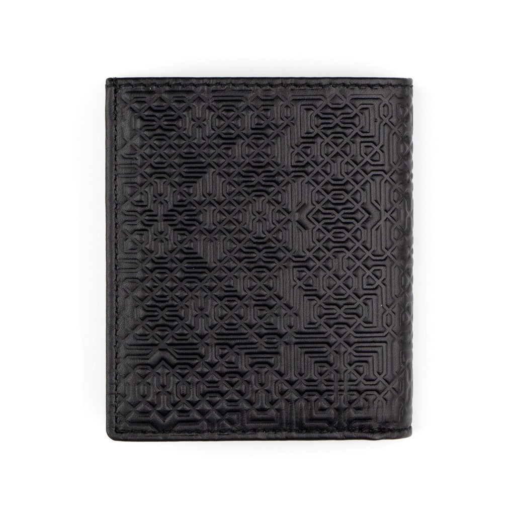 Slim Leather Wallet - Black & Embossed