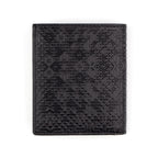 Slim Leather Wallet - Black & Embossed