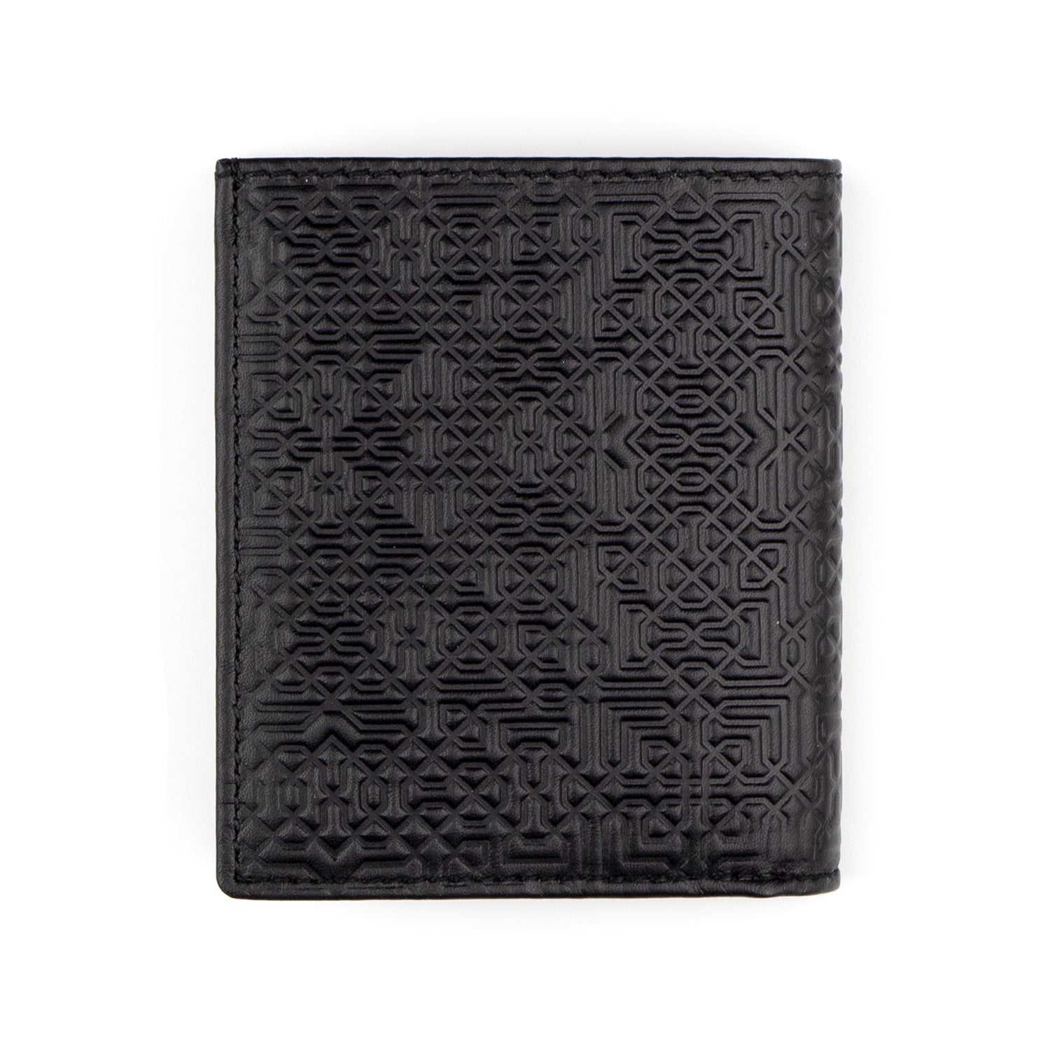 Slim Leather Wallet - Black & Embossed