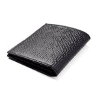 Slim Leather Wallet - Black & Embossed