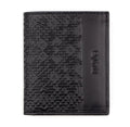 Slim Leather Wallet - Black & Embossed