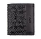 Slim Leather Wallet - Black & Embossed