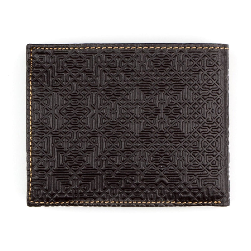Brown Embossed Leather Wallet Garnata