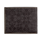 Brown Embossed Leather Wallet Garnata