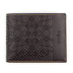 Brown Embossed Leather Wallet Garnata