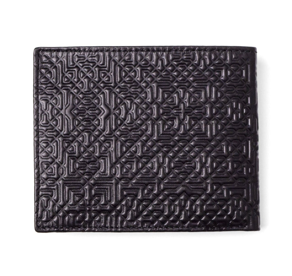 Black Bifold Leather Wallet with Coin Pocket Garnata