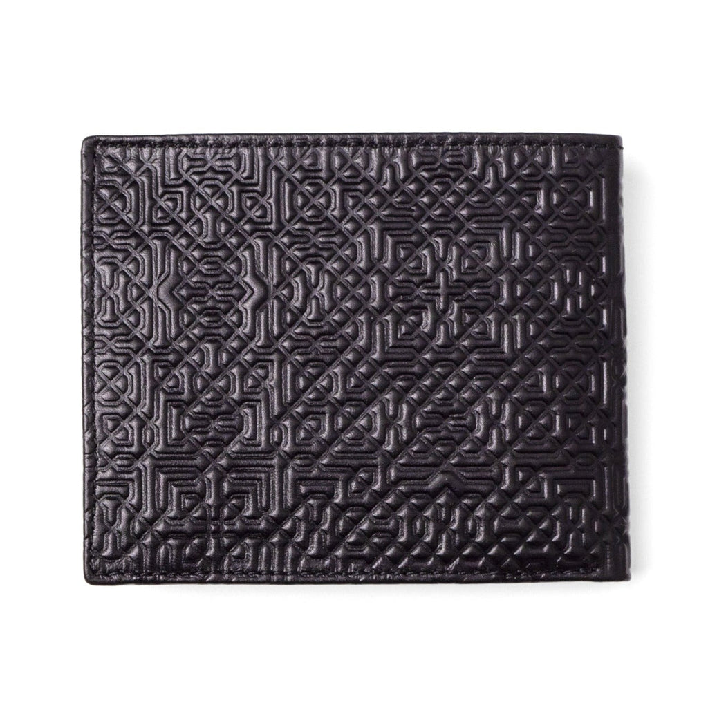 Black Embossed Leather Wallet Garnata