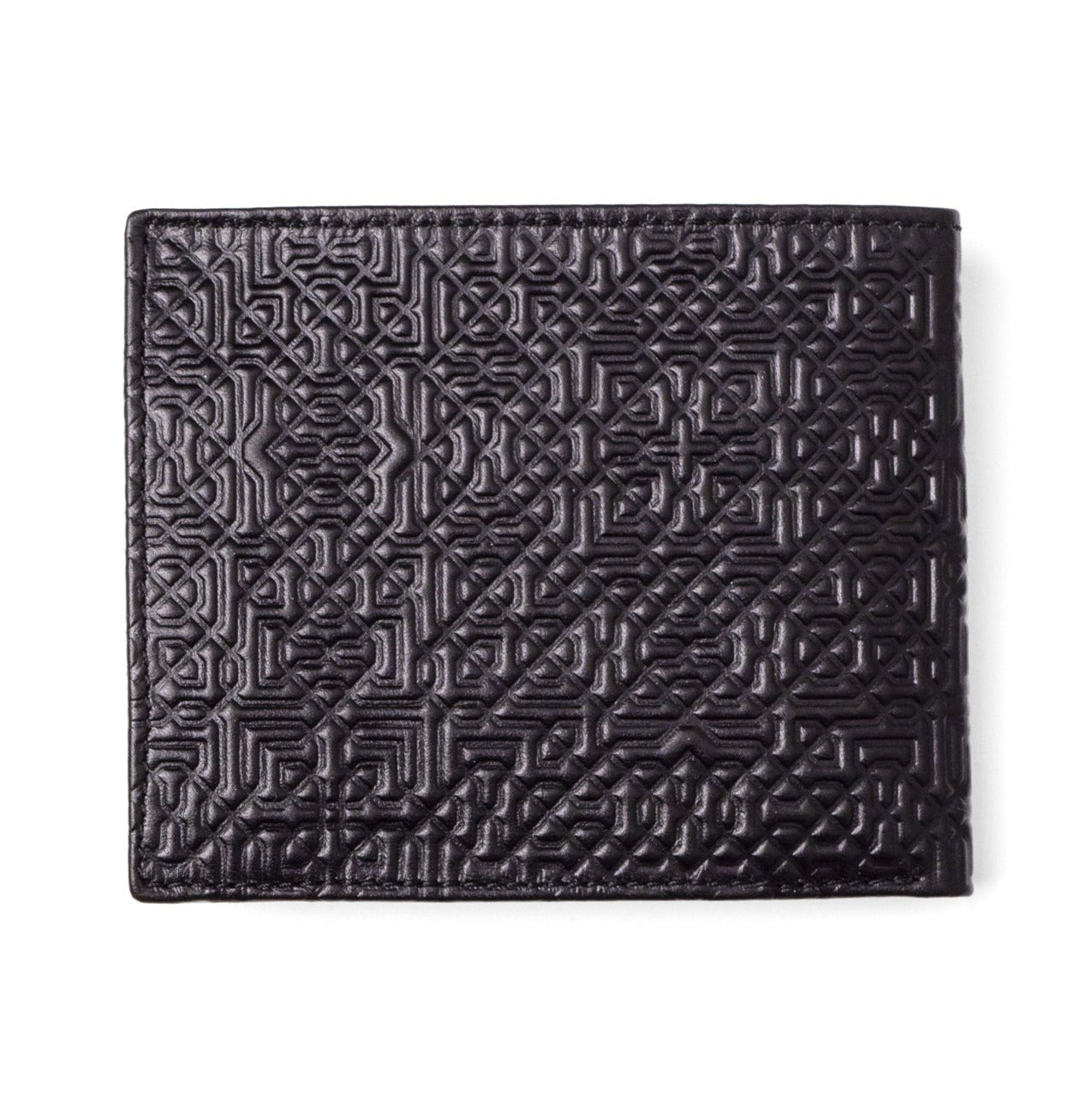 Black Embossed Leather Wallet Garnata