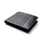 Black Embossed Leather Wallet Garnata
