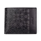 Black Embossed Leather Wallet Garnata