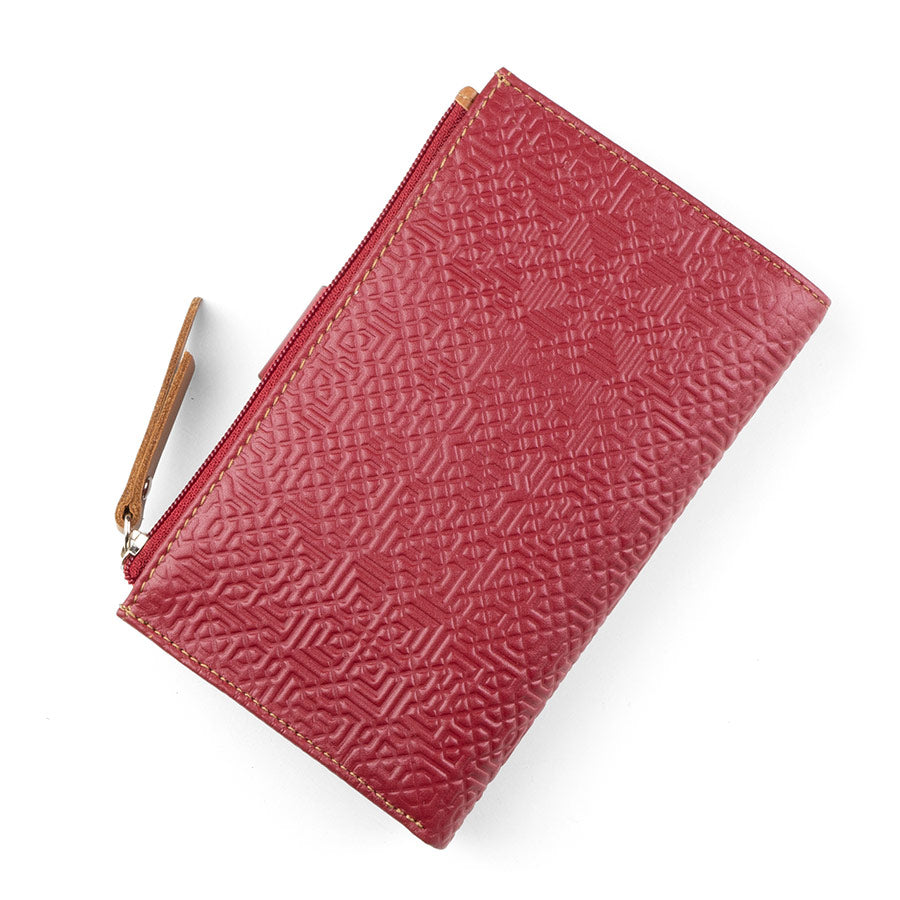 Leather Wallet for Woman Capileira Red