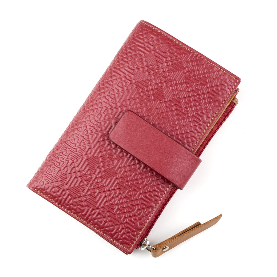 Leather Wallet for Woman Capileira Red