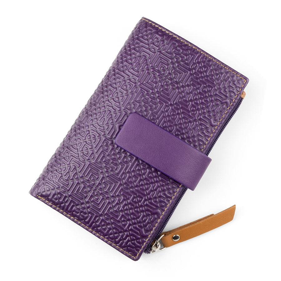 Leather Wallet for Woman Capileira Purple