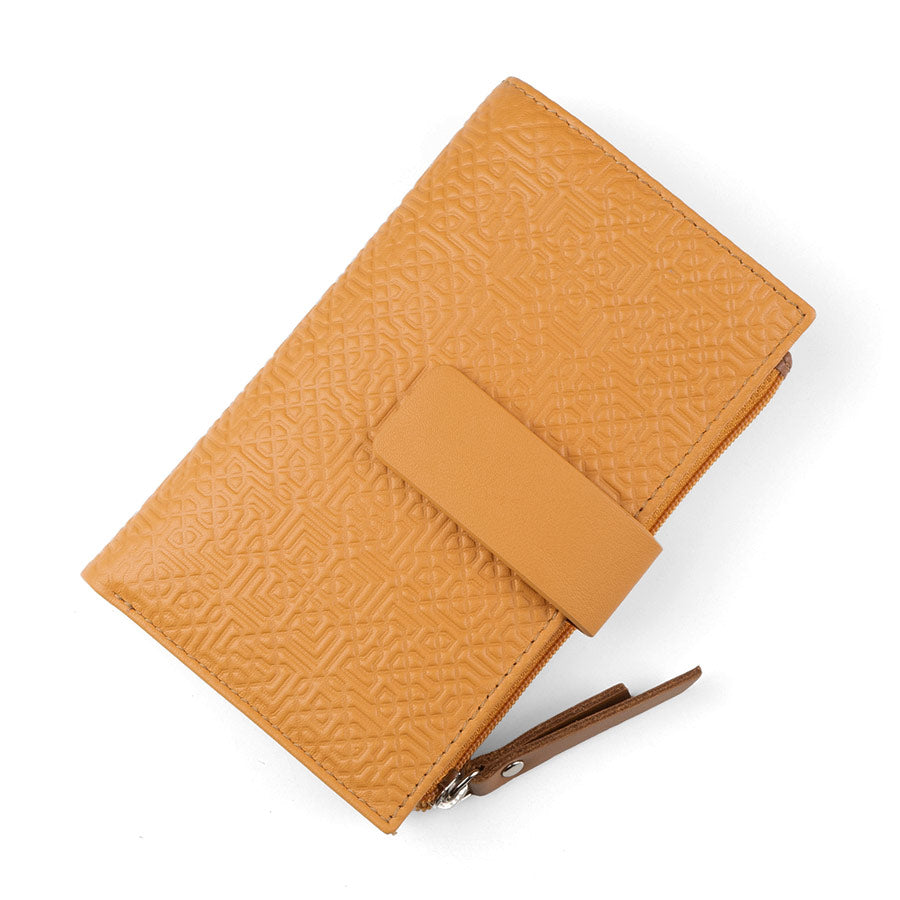 Leather Wallet for Woman Capileira Mustard