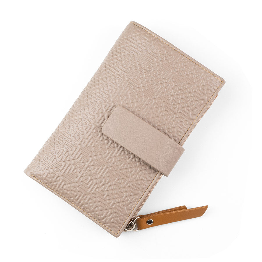 Leather Wallet for Woman Capileira Taupe