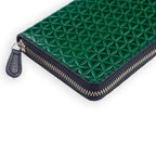 Flower of Life Embossed Large Wallet Green