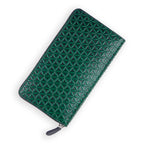 Flower of Life Embossed Large Wallet Green