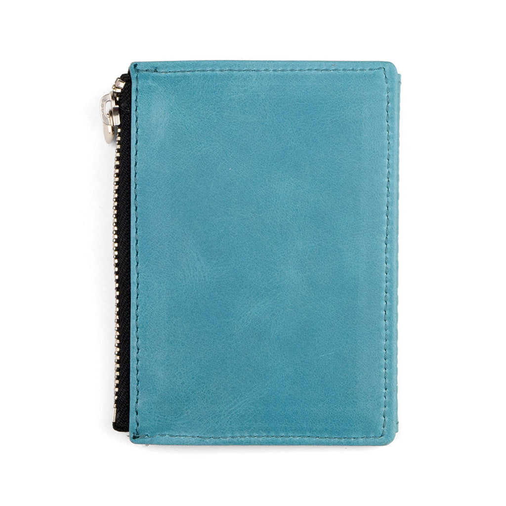 Blue Slim wallet with Coin pocket Farid