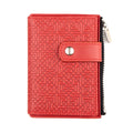 Red Embossed Slim wallet with Coin pocket Farid
