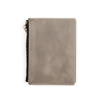 Gray Slim Leather Wallet with Coin pocket Farid