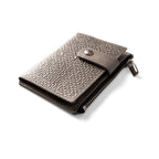 Gray Slim Leather Wallet with Coin pocket Farid