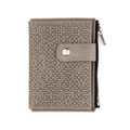Gray Slim Leather Wallet with Coin pocket Farid
