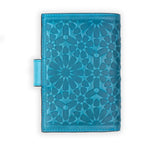 Leather Wallet with Purse Zellige Blue