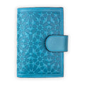 Leather Wallet with Purse Zellige Blue