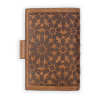 Leather Wallet with Purse Zellige Brown