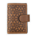 Leather Wallet with Purse Zellige Brown